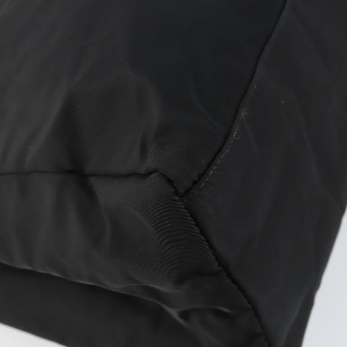 PRADA Hand Bag Nylon Black Silver Auth gh1070