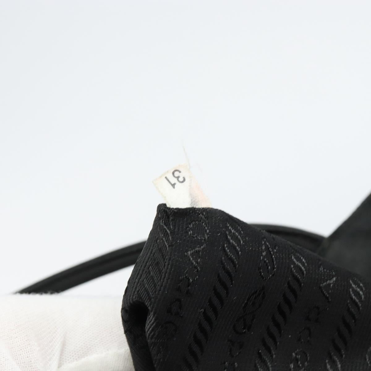 PRADA Hand Bag Nylon Black Silver Auth gh1070