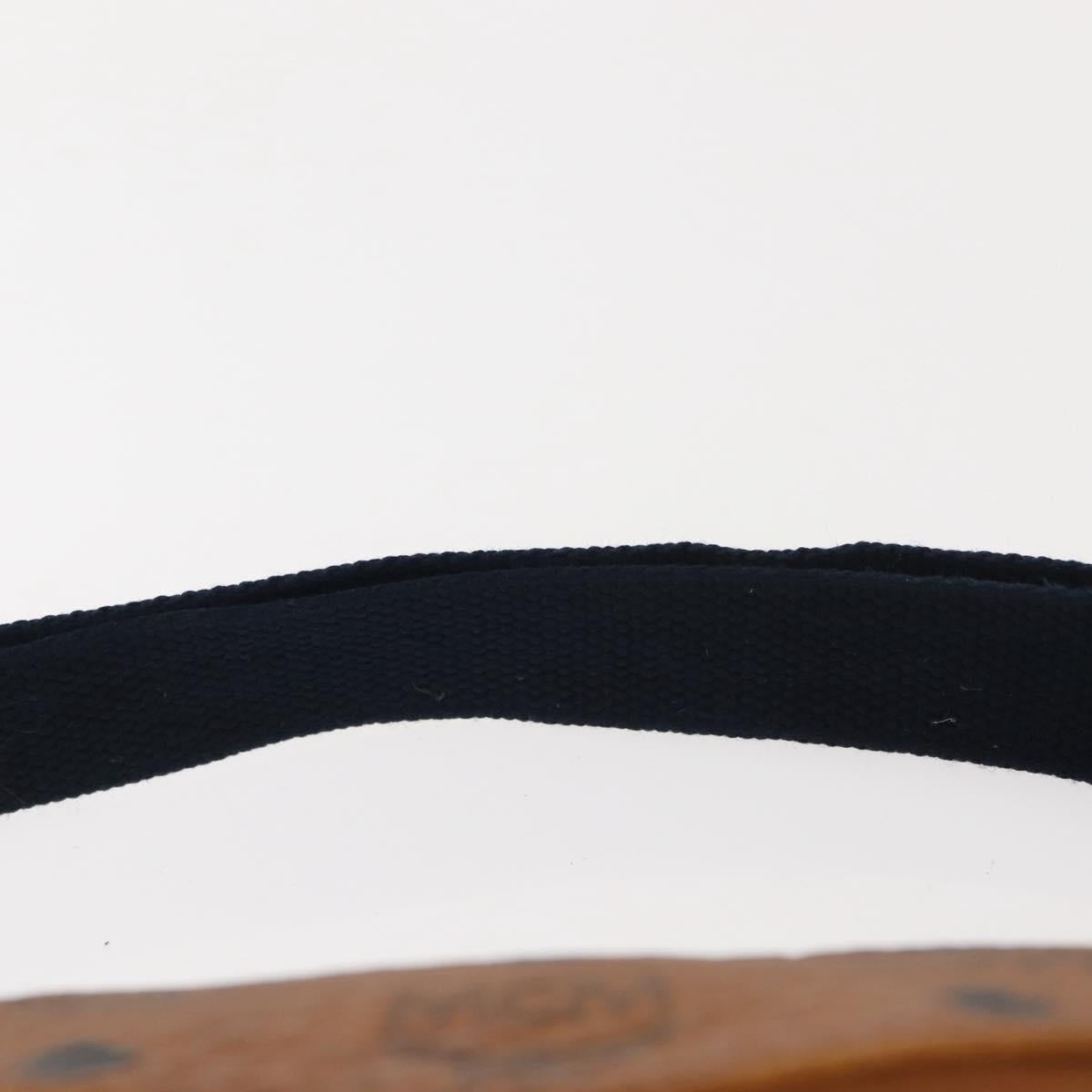 MCM Logogram Vicetos Waist Bag PVC Leather Brown Auth gh1078