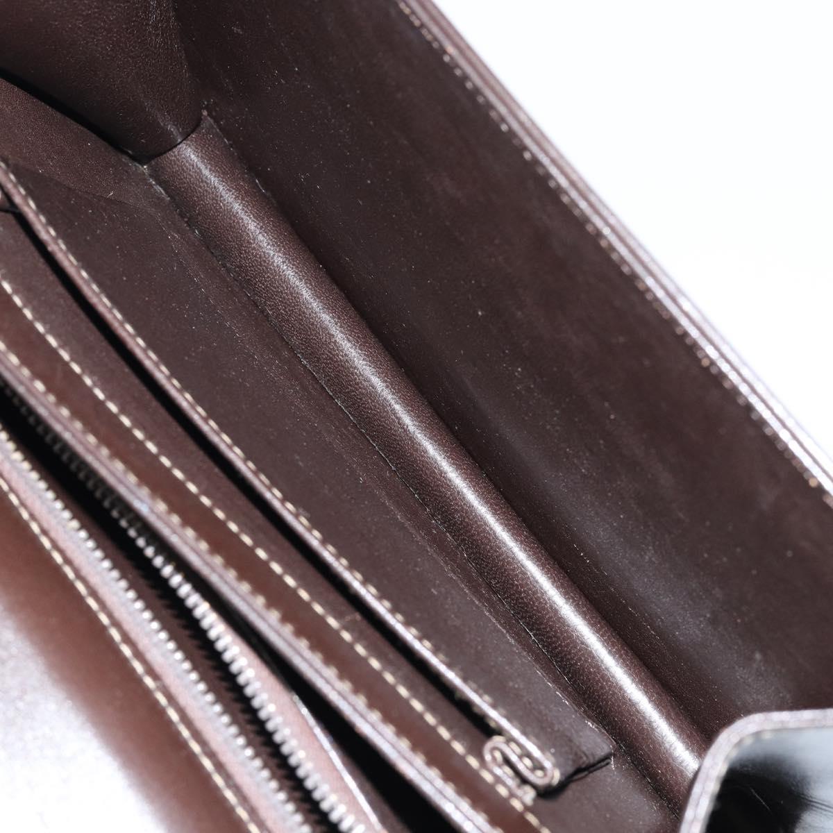 CELINE C Sulky Shoulder Bag Canvas Brown Gold Auth gh1083