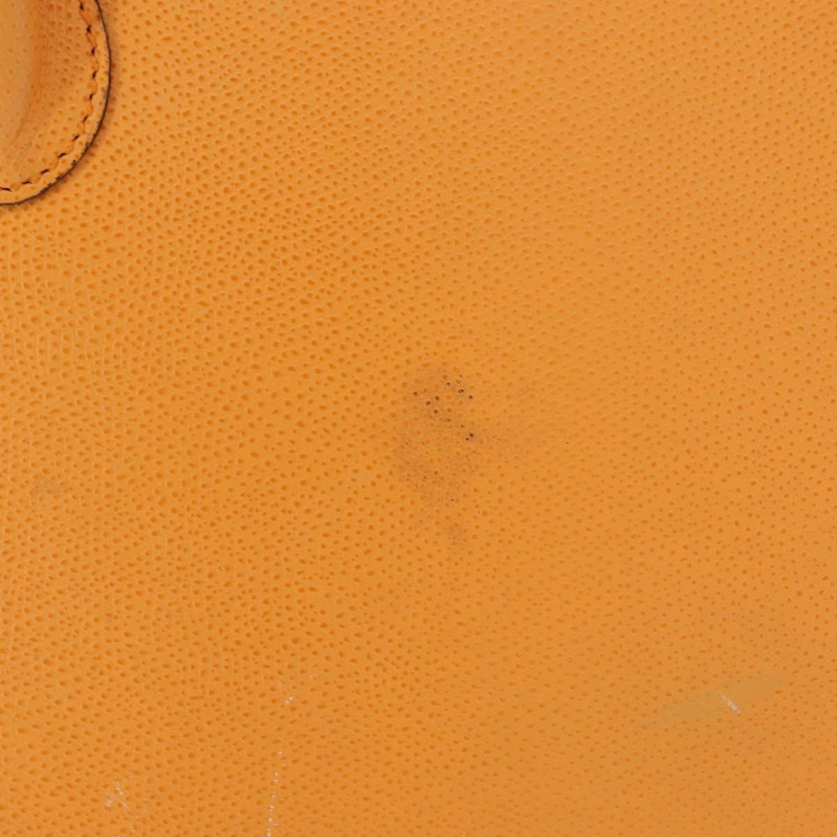 CELINE Hand Bag Leather Yellow Gold Auth gh1094