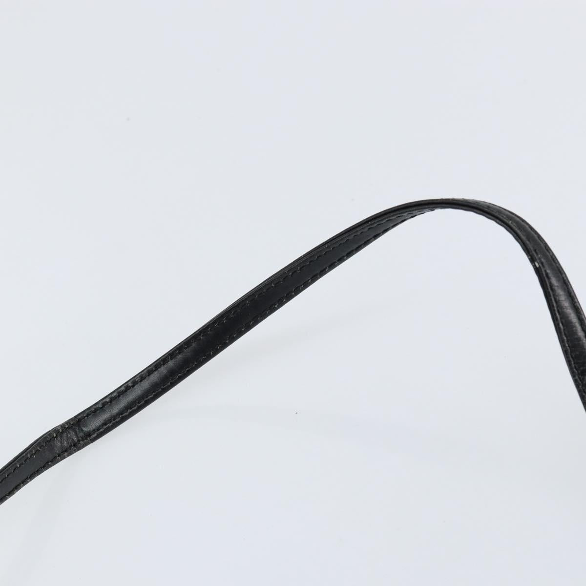 CELINE Hand Bag Leather 2way Black Gold Auth gh1095