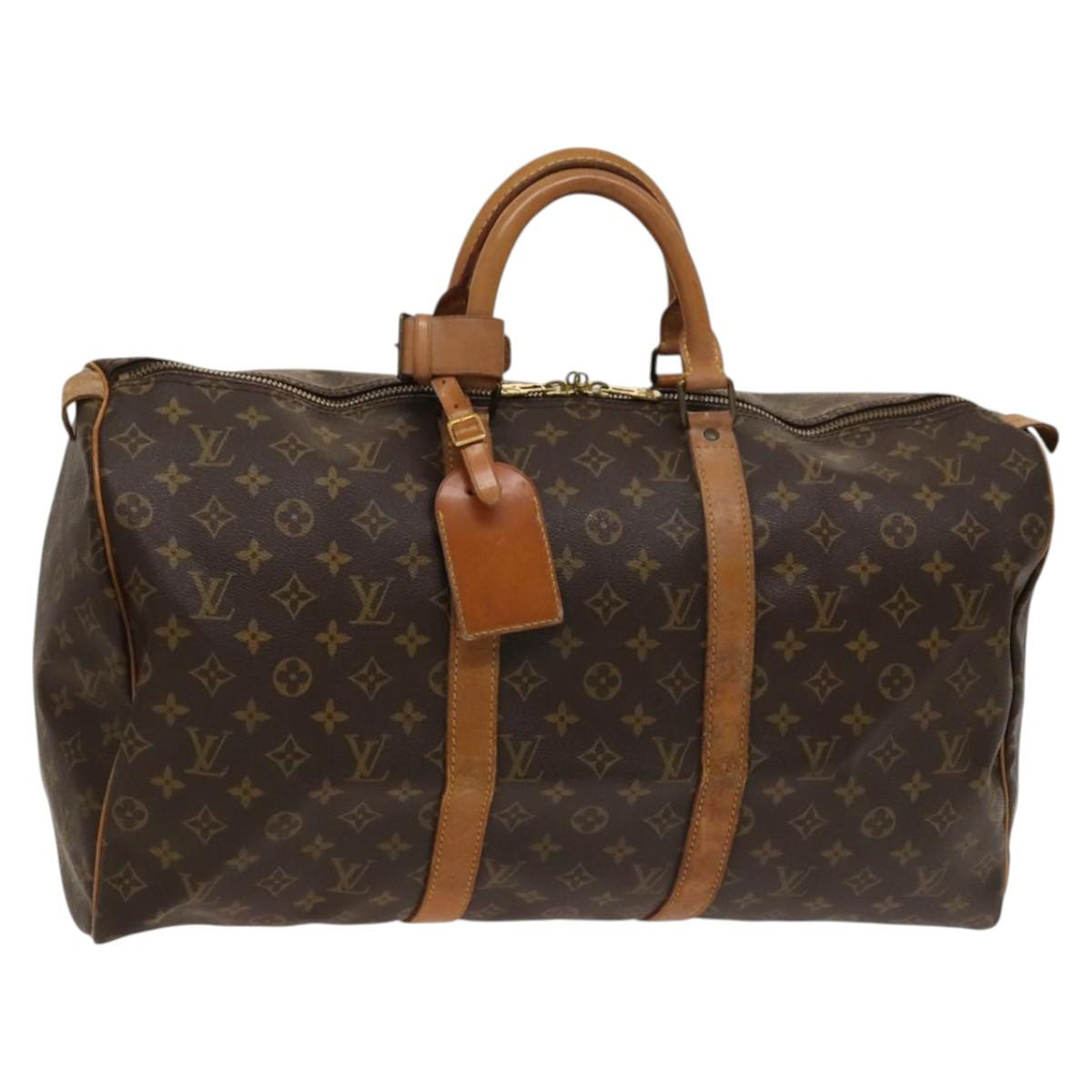 LOUIS VUITTON Monogram Keepall 50 Boston Bag M41426 LV Auth gh110