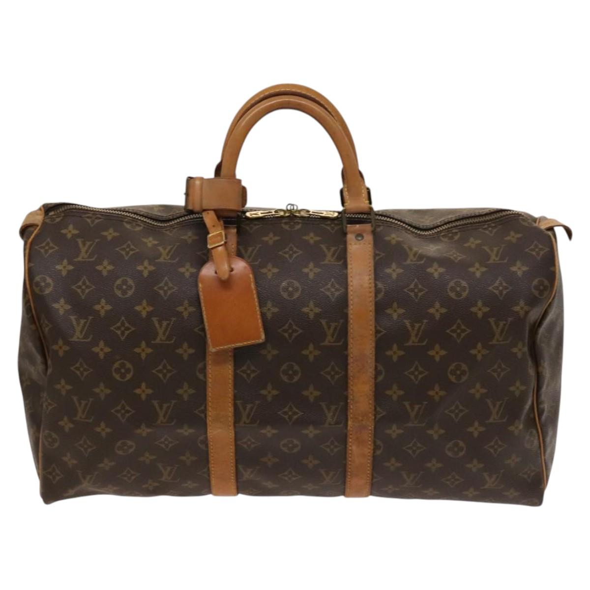 LOUIS VUITTON Monogram Keepall 50 Boston Bag M41426 LV Auth gh110