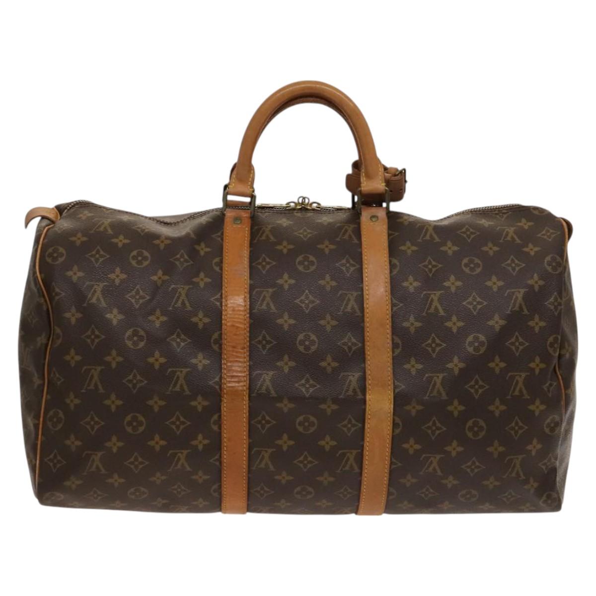 LOUIS VUITTON Monogram Keepall 50 Boston Bag M41426 LV Auth gh110