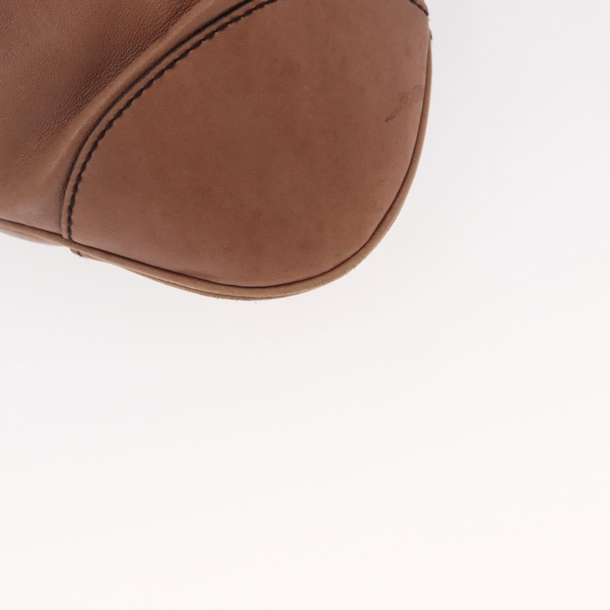 Salvatore Ferragamo Gancini Tote Bag Suede Beige Silver Auth gh1105