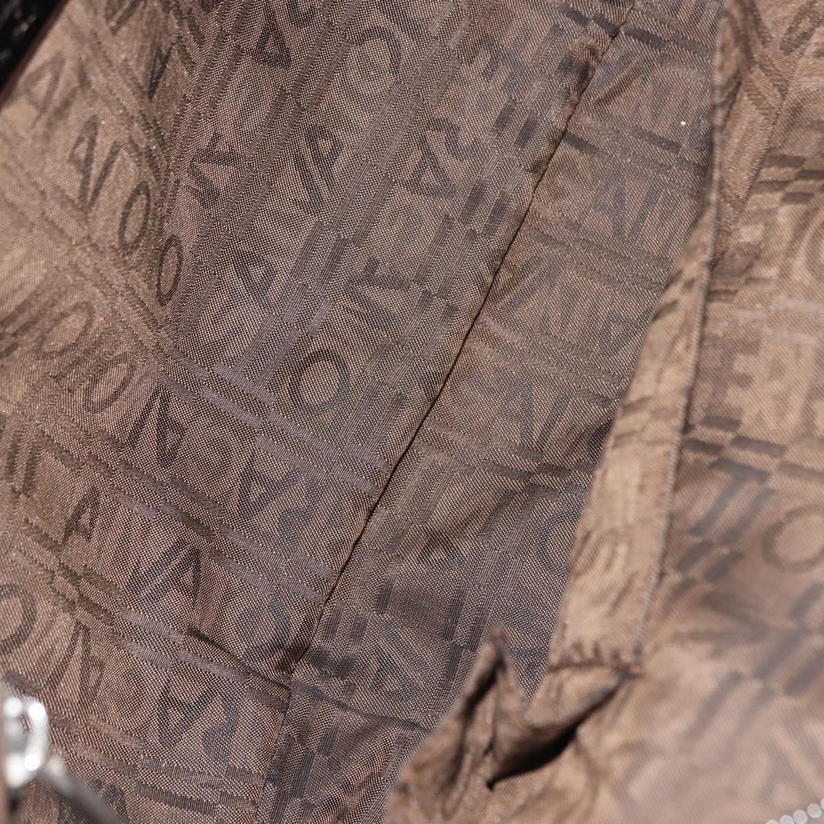 Salvatore Ferragamo Gancini Tote Bag Suede Beige Silver Auth gh1105