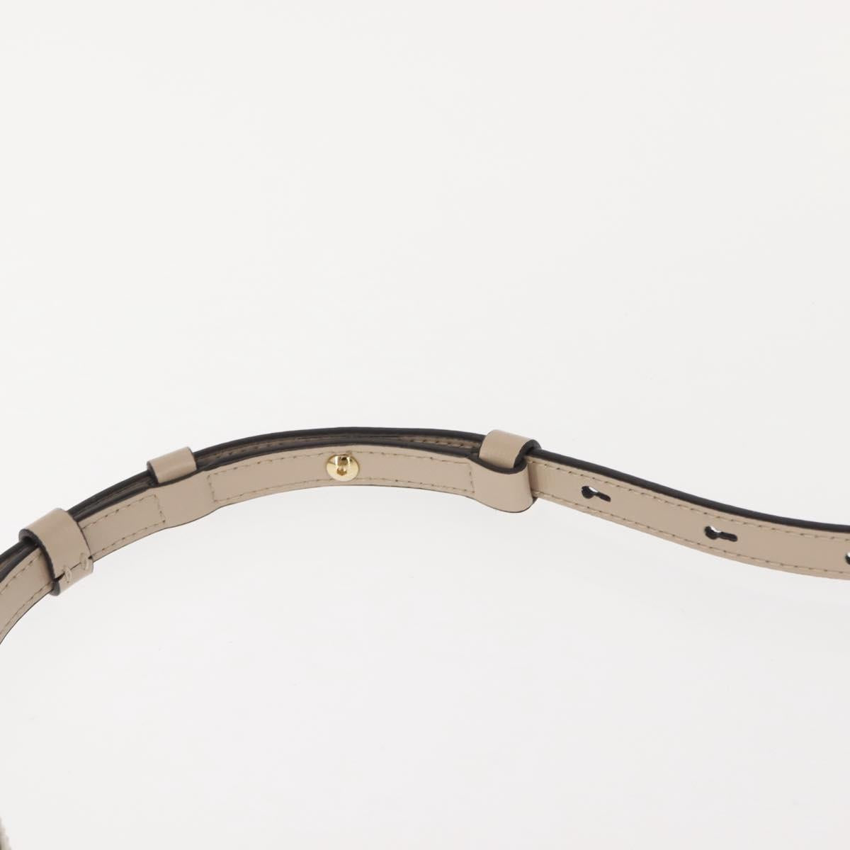 Salvatore Ferragamo Vala Hand Bag Leather 2way Beige Gold Auth gh1107