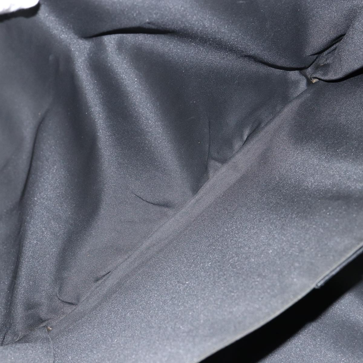 GUCCI GG Canvas Clutch Bag Black Silver 017 1502 Auth gh1125