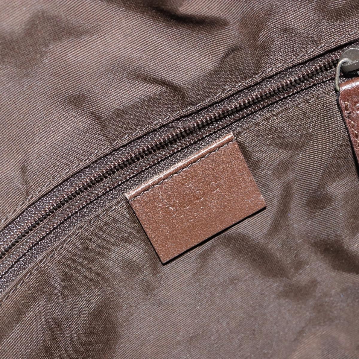 GUCCI GG Canvas Hand Bag Beige Gold 92734 Auth gh1128