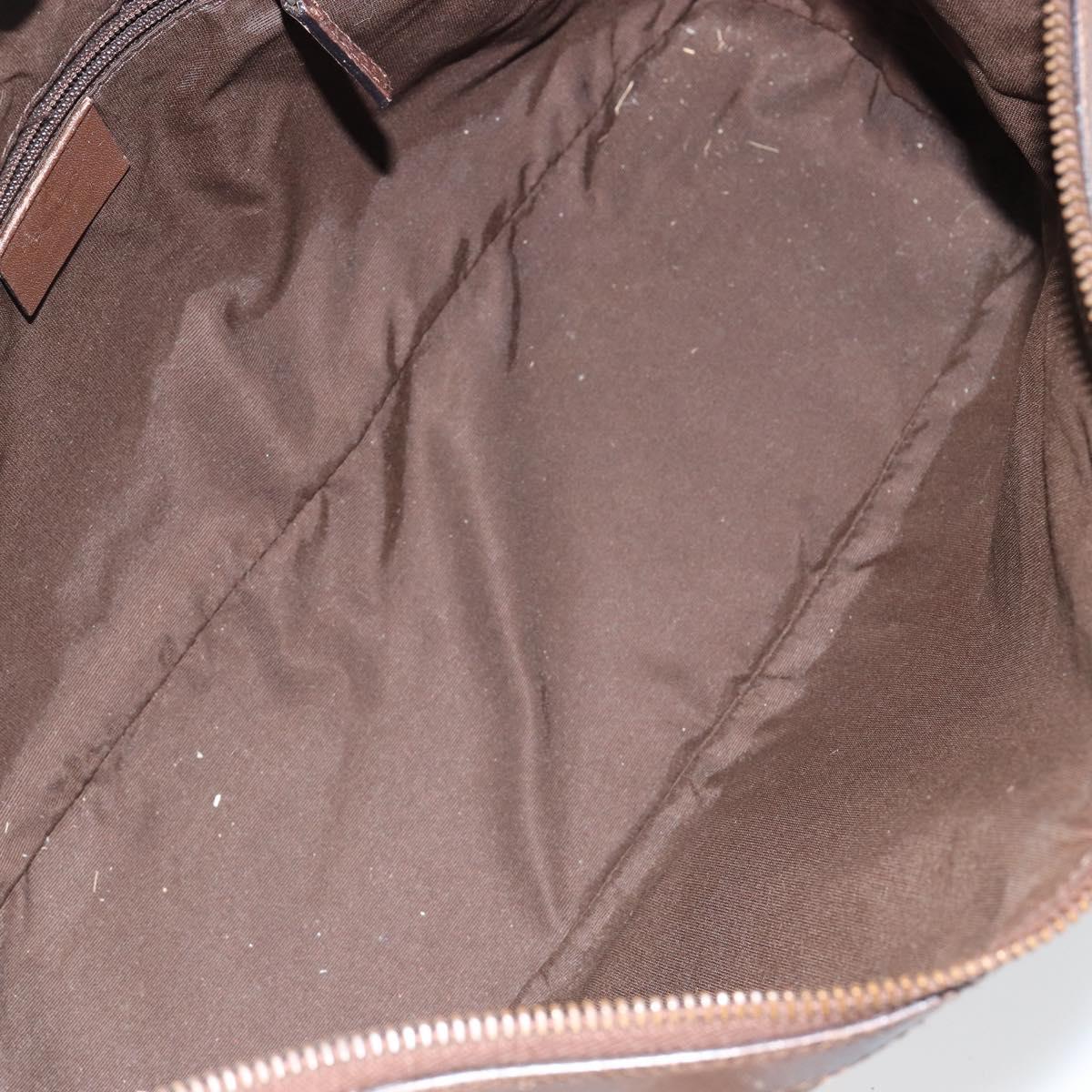 GUCCI GG Canvas Hand Bag Beige Gold 92734 Auth gh1128