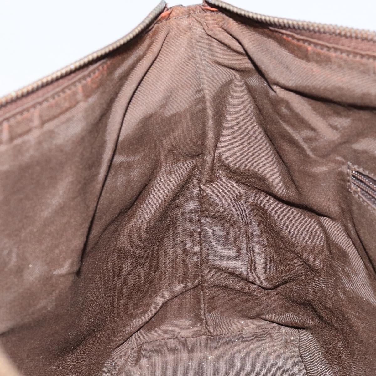 GUCCI GG Canvas Hand Bag Beige Gold 92734 Auth gh1128