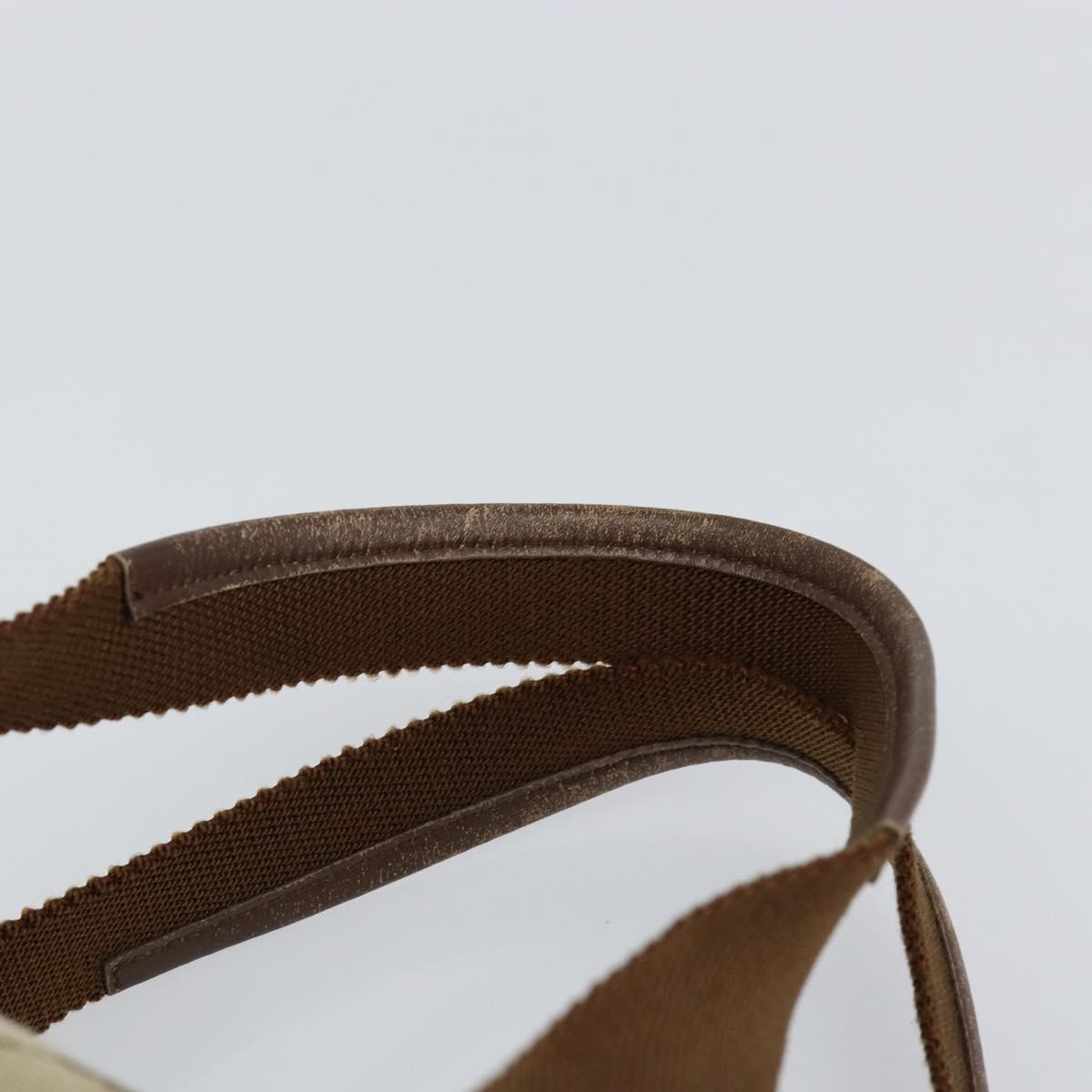 GUCCI GG Canvas Hand Bag Beige Gold 92734 Auth gh1128