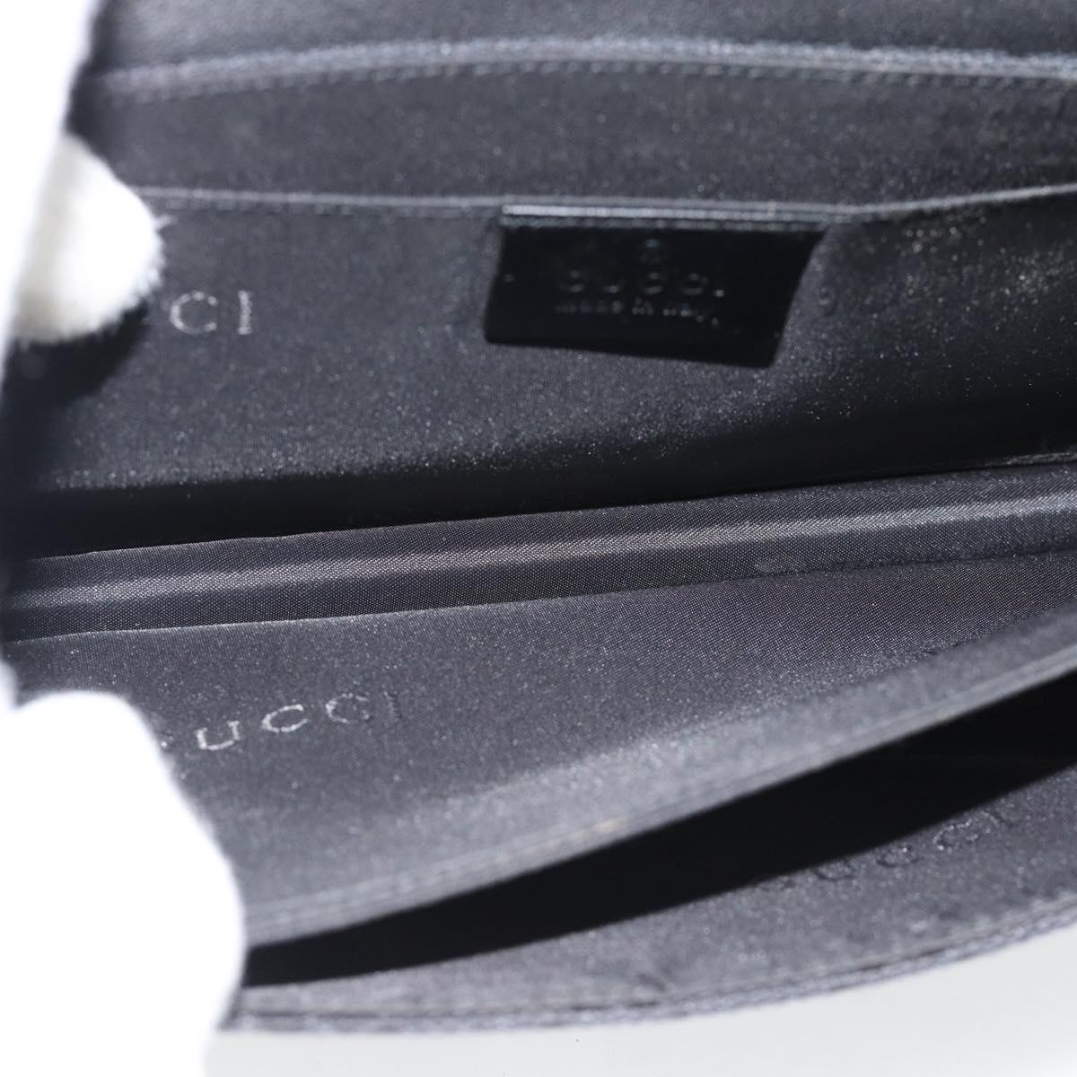 GUCCI GG Canvas Shoulder Bag Black Silver 001 3815 Auth gh1129
