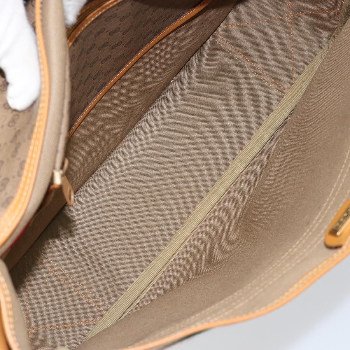 GUCCI Micro GG Supreme Web Sherry Line Bag PVC Beige 019 39 0151 Auth gh1131