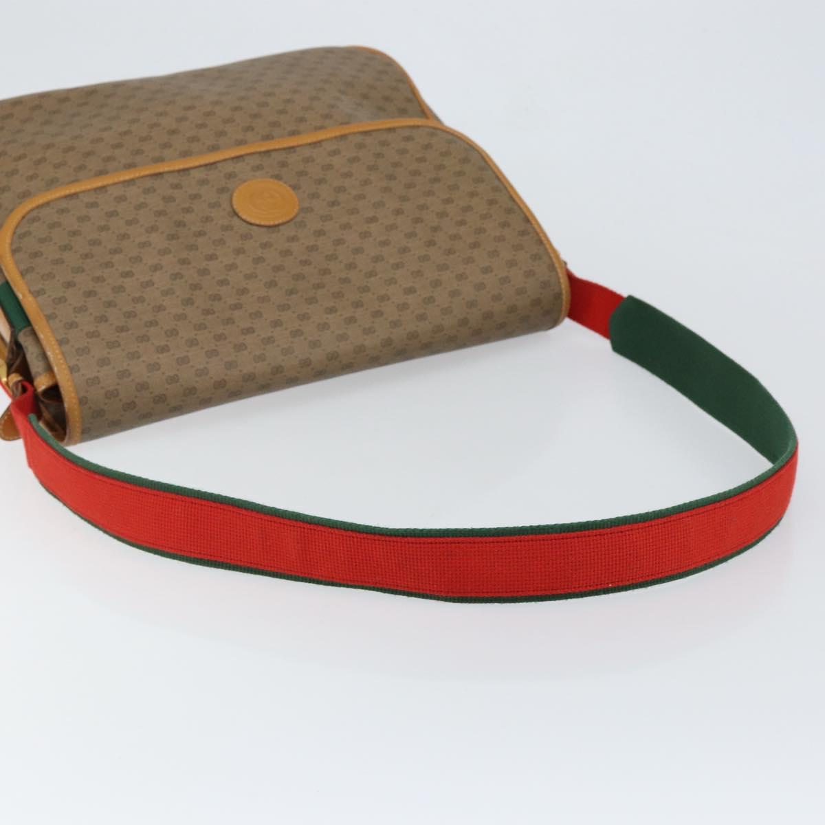 GUCCI Micro GG Supreme Web Sherry Line Bag PVC Beige 019 39 0151 Auth gh1131