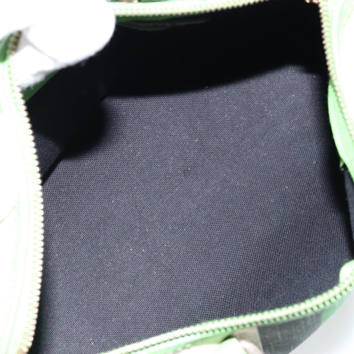 GUCCI GG Supreme Sherry Line Boston Bag PVC White Gold Green 190257 Auth gh1133