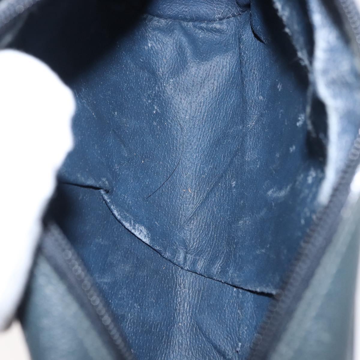 GUCCI GG Supreme Sherry Line Shoulder Bag PVC Navy Gold 119 02 087 Auth gh1136