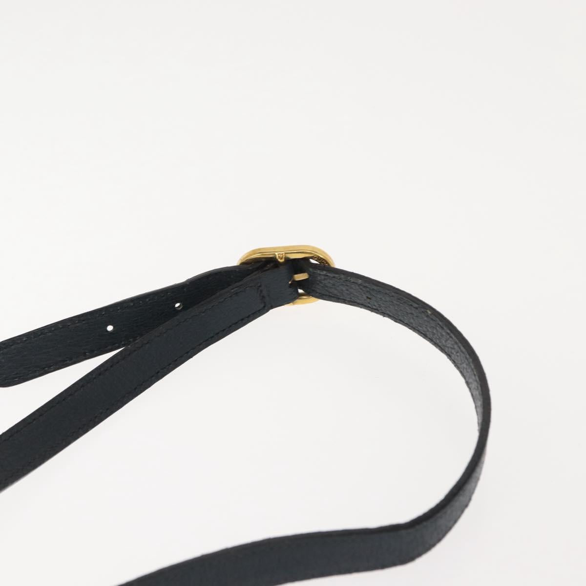 GUCCI GG Supreme Sherry Line Shoulder Bag PVC Navy Gold 119 02 087 Auth gh1136