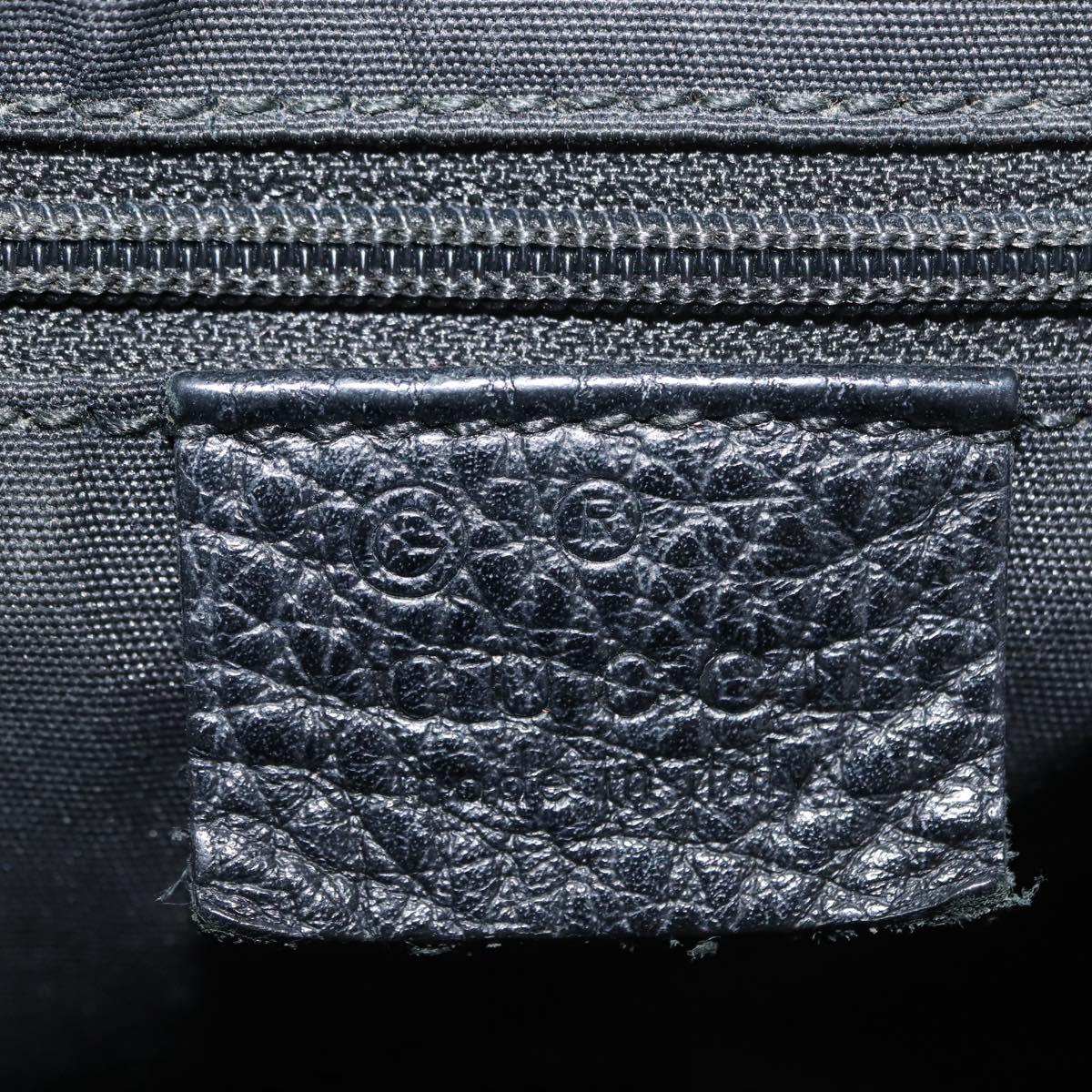 GUCCI GG Canvas Abbey Tote Bag Outlet Black Silver 268639 Auth gh1141