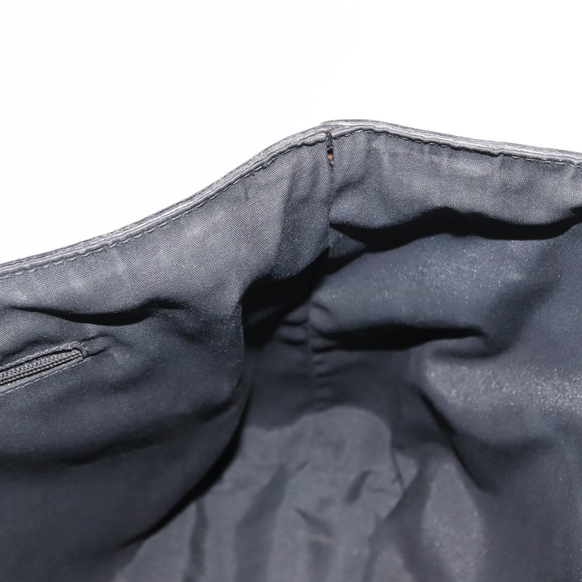 GUCCI GG Canvas Abbey Tote Bag Outlet Black Silver 268639 Auth gh1141