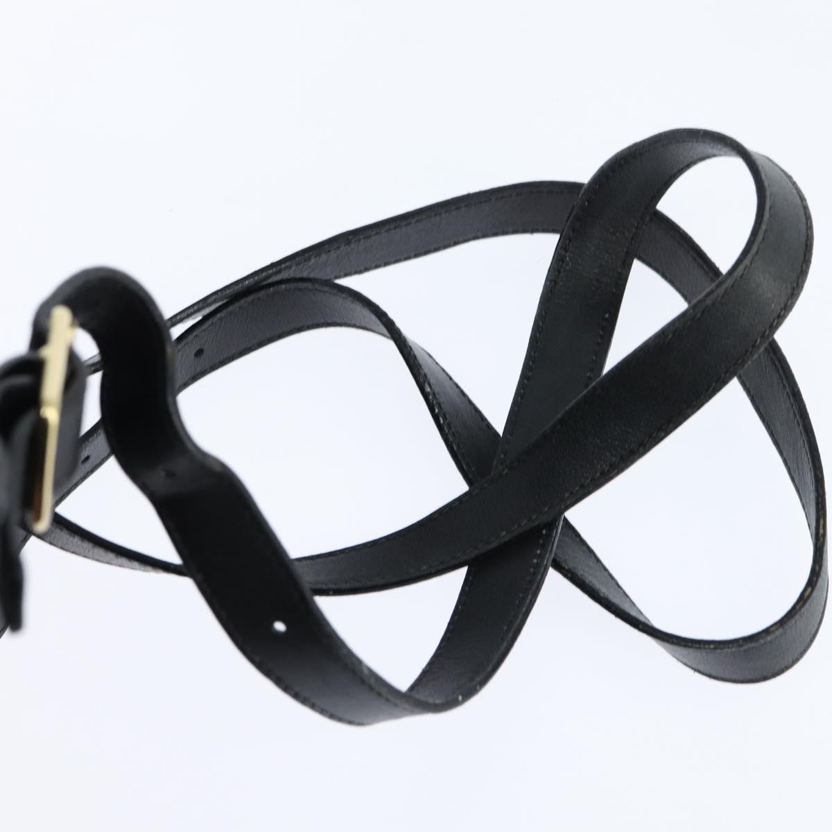 GUCCI Bamboo Backpack Leather Black Gold 003 2034 0030 Auth gh1146