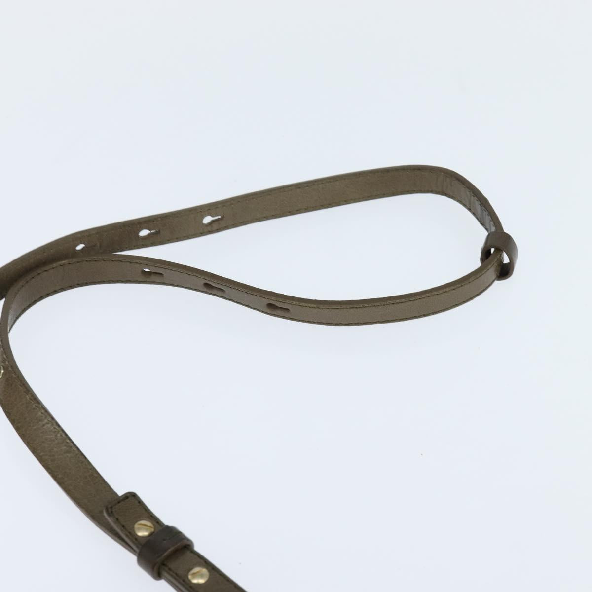 Chloe Etel Hand Bag Leather 2way Beige Gold Auth gh1152