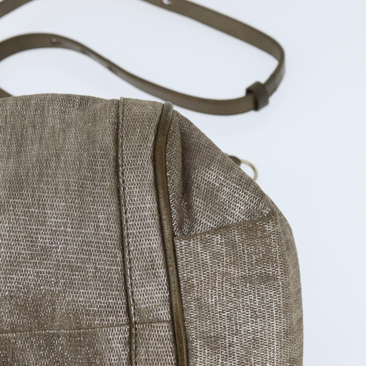 Chloe Etel Hand Bag Leather 2way Beige Gold Auth gh1152