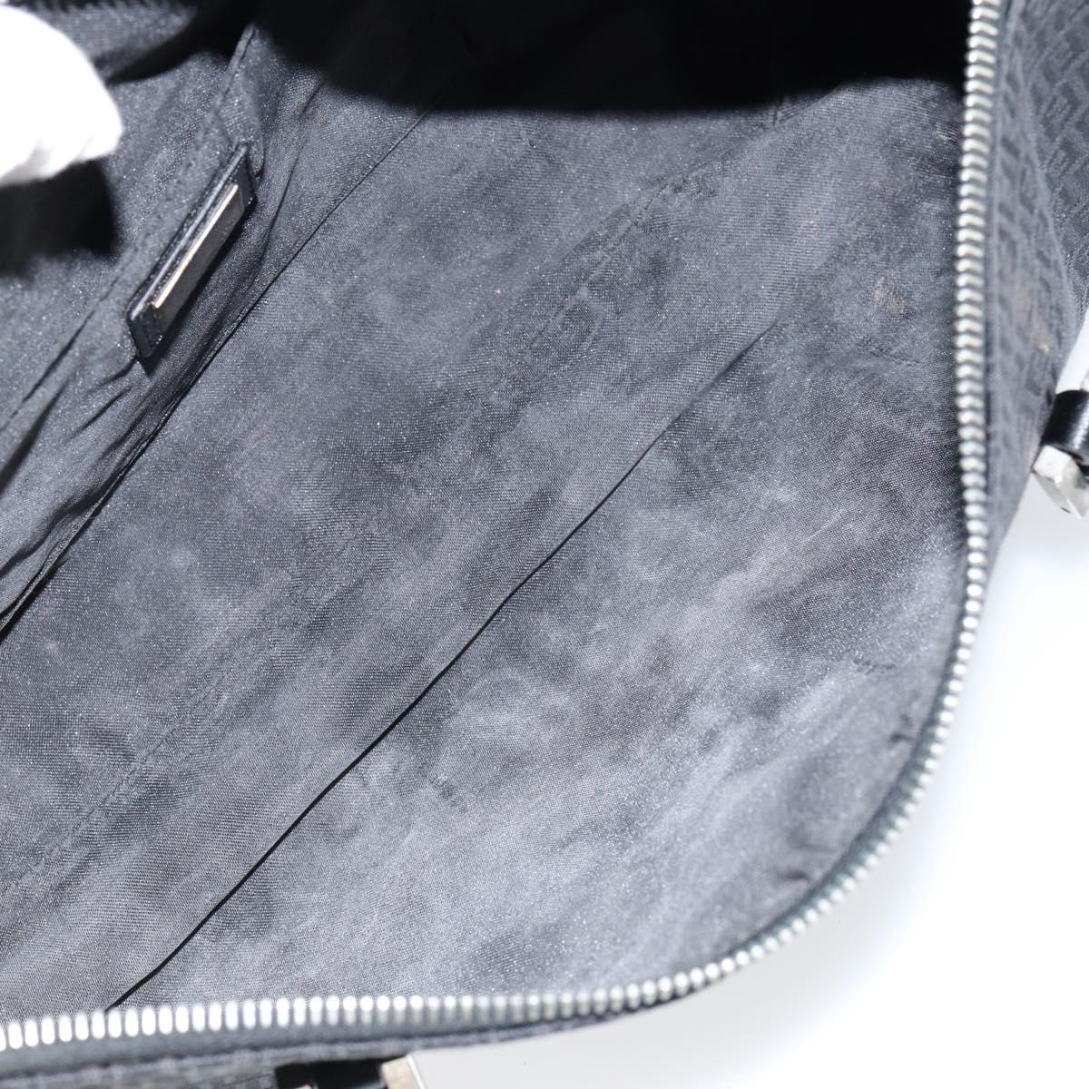 FENDI Zucchino Canvas Hand Bag Black Auth gh1154