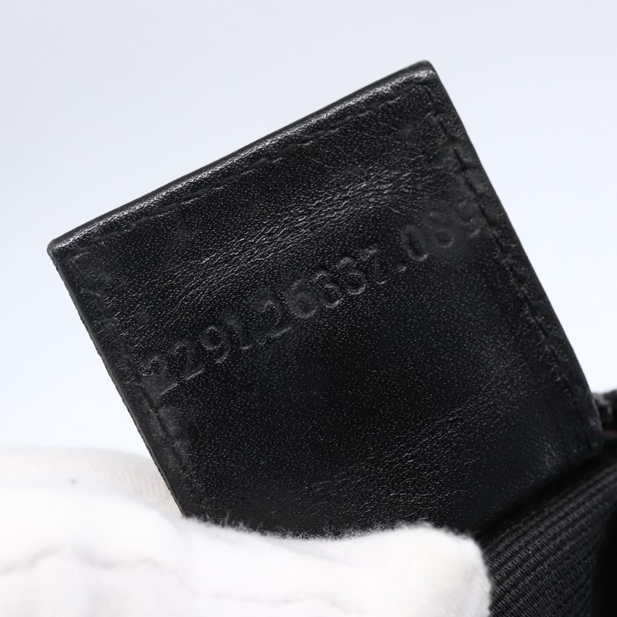 FENDI Shoulder Bag Nylon Black Gold Auth gh1158