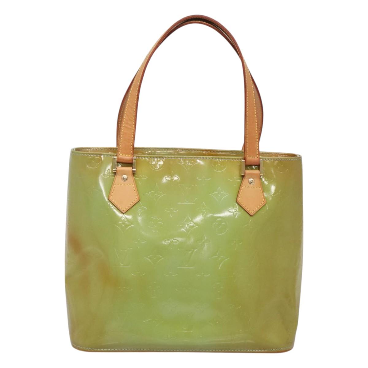 LOUIS VUITTON Monogram Vernis Houston Hand Bag Baby Blue M91005 LV Auth gh116