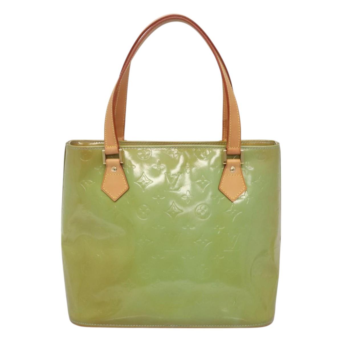 LOUIS VUITTON Monogram Vernis Houston Hand Bag Baby Blue M91005 LV Auth gh116