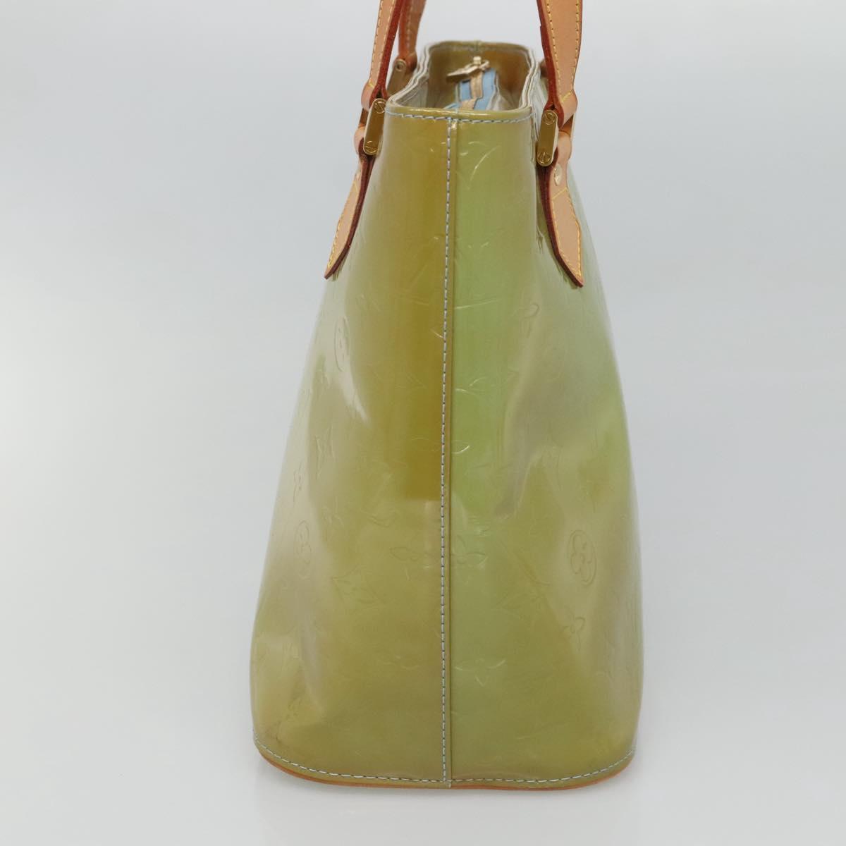 LOUIS VUITTON Monogram Vernis Houston Hand Bag Baby Blue M91005 LV Auth gh116