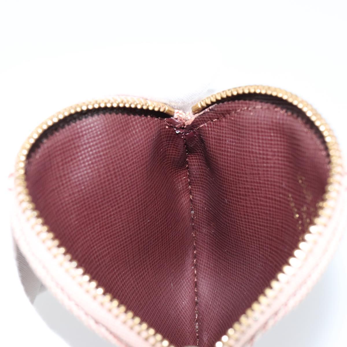 LOUIS VUITTON Monogram Mini Porte Monnaie Ron Coin Purse Red M92462 Auth gh1169