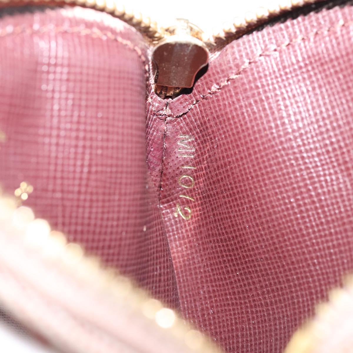 LOUIS VUITTON Monogram Mini Porte Monnaie Ron Coin Purse Red M92462 Auth gh1169