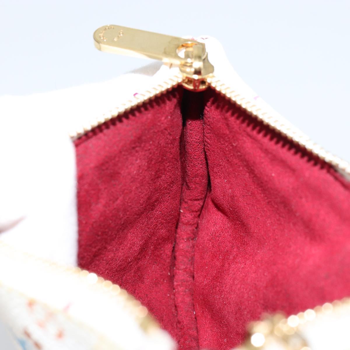 LOUIS VUITTON Monogram Multicolor Pochette MM Pouch White M60028 LV Auth gh1170V