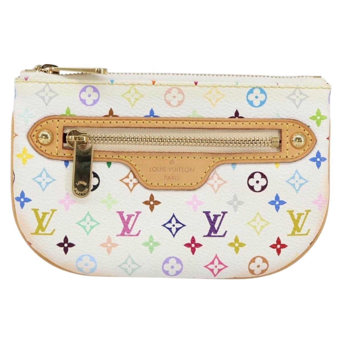 LOUIS VUITTON Monogram Multicolor Pochette MM Pouch White M60028 LV Auth gh1170V