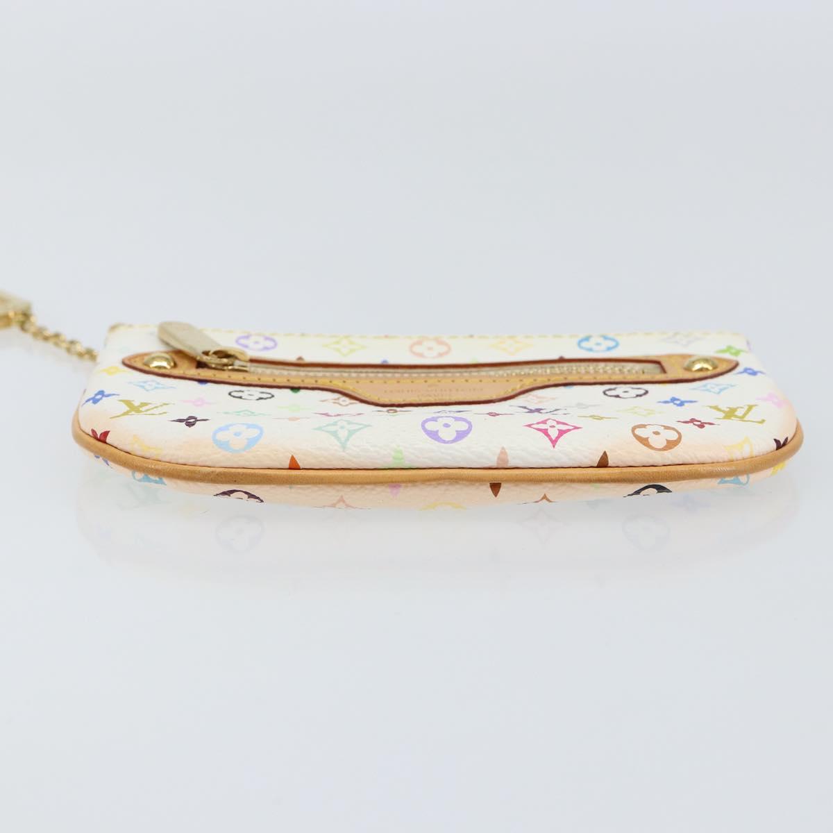 LOUIS VUITTON Monogram Multicolor Pochette MM Pouch White M60028 LV Auth gh1170V