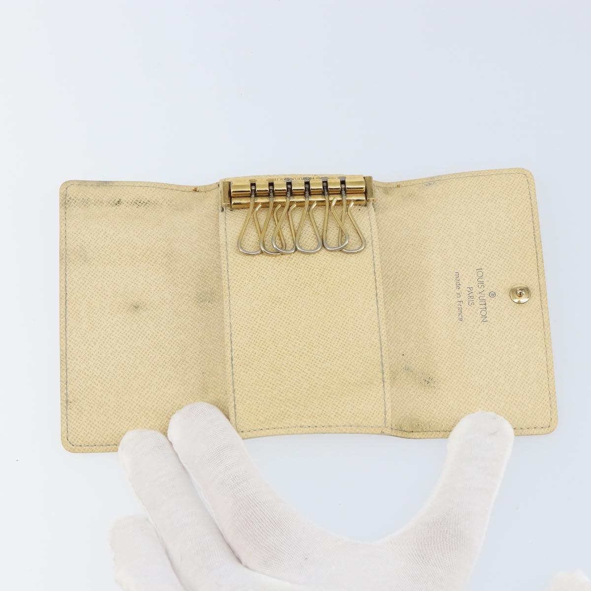 LOUIS VUITTON Damier Azur Multicles 6 Key Case N61745 LV Auth gh1172