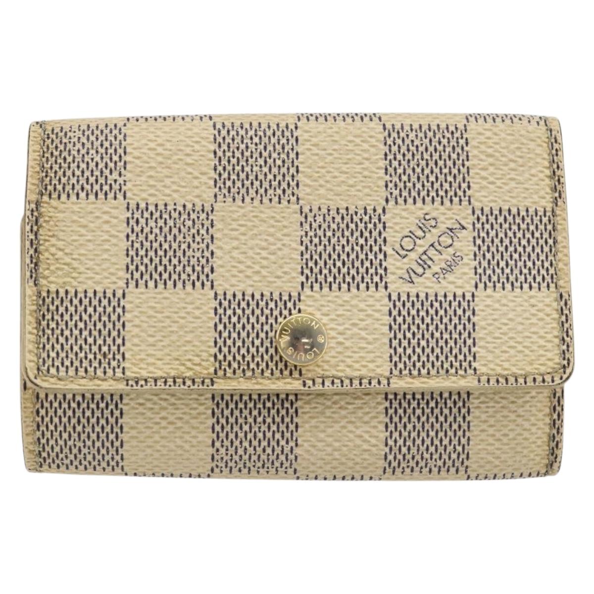 LOUIS VUITTON Damier Azur Multicles 6 Key Case N61745 LV Auth gh1172