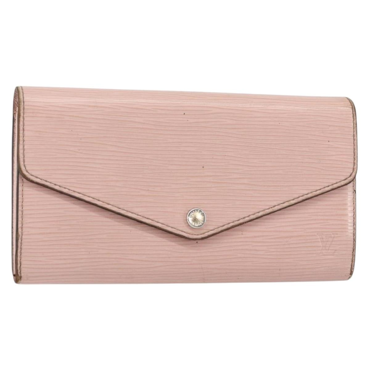 LOUIS VUITTON Epi Portefeuille Sarah Wallet Pink Rose Claire M60602 Auth gh1173