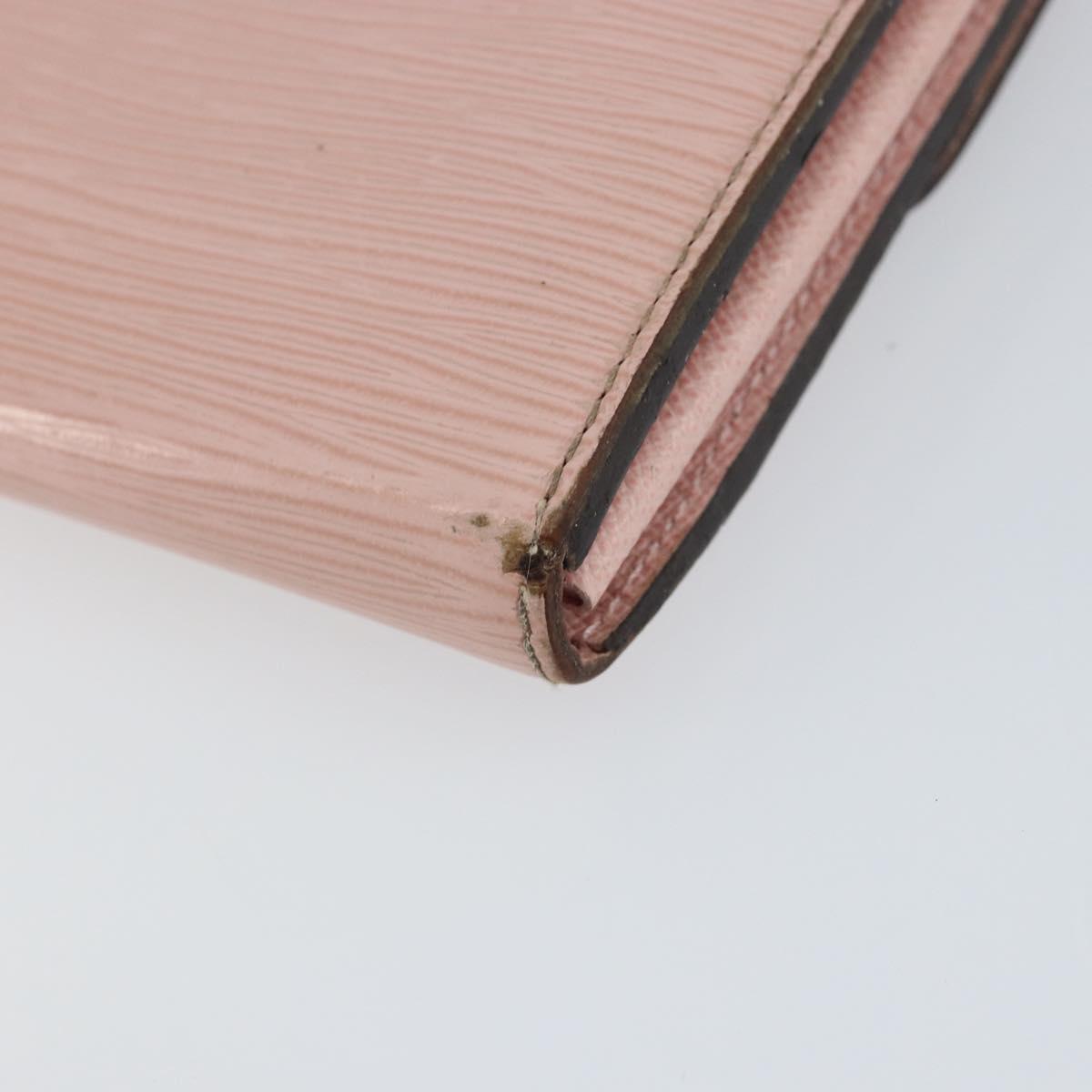 LOUIS VUITTON Epi Portefeuille Sarah Wallet Pink Rose Claire M60602 Auth gh1173