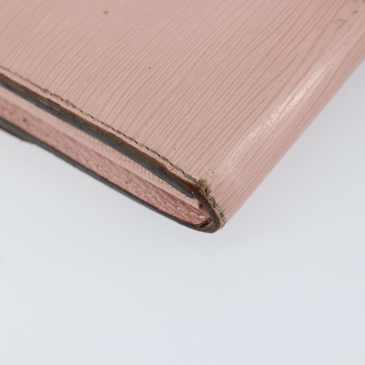 LOUIS VUITTON Epi Portefeuille Sarah Wallet Pink Rose Claire M60602 Auth gh1173