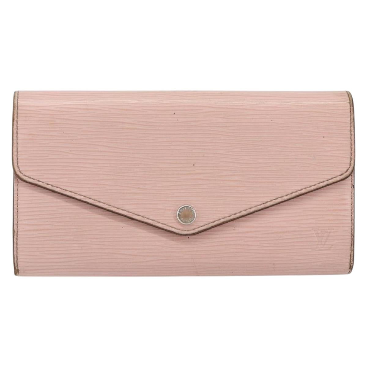 LOUIS VUITTON Epi Portefeuille Sarah Wallet Pink Rose Claire M60602 Auth gh1173