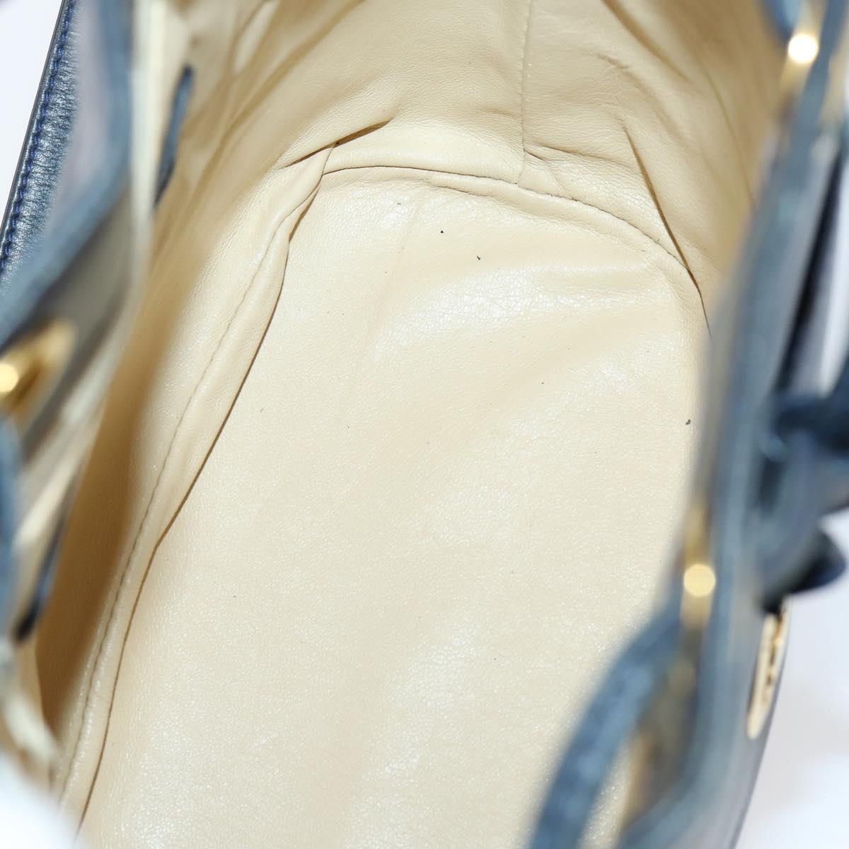 Chloe HUNTING WORLD Bag Leather 2 Set Navy Brown Auth gh1181