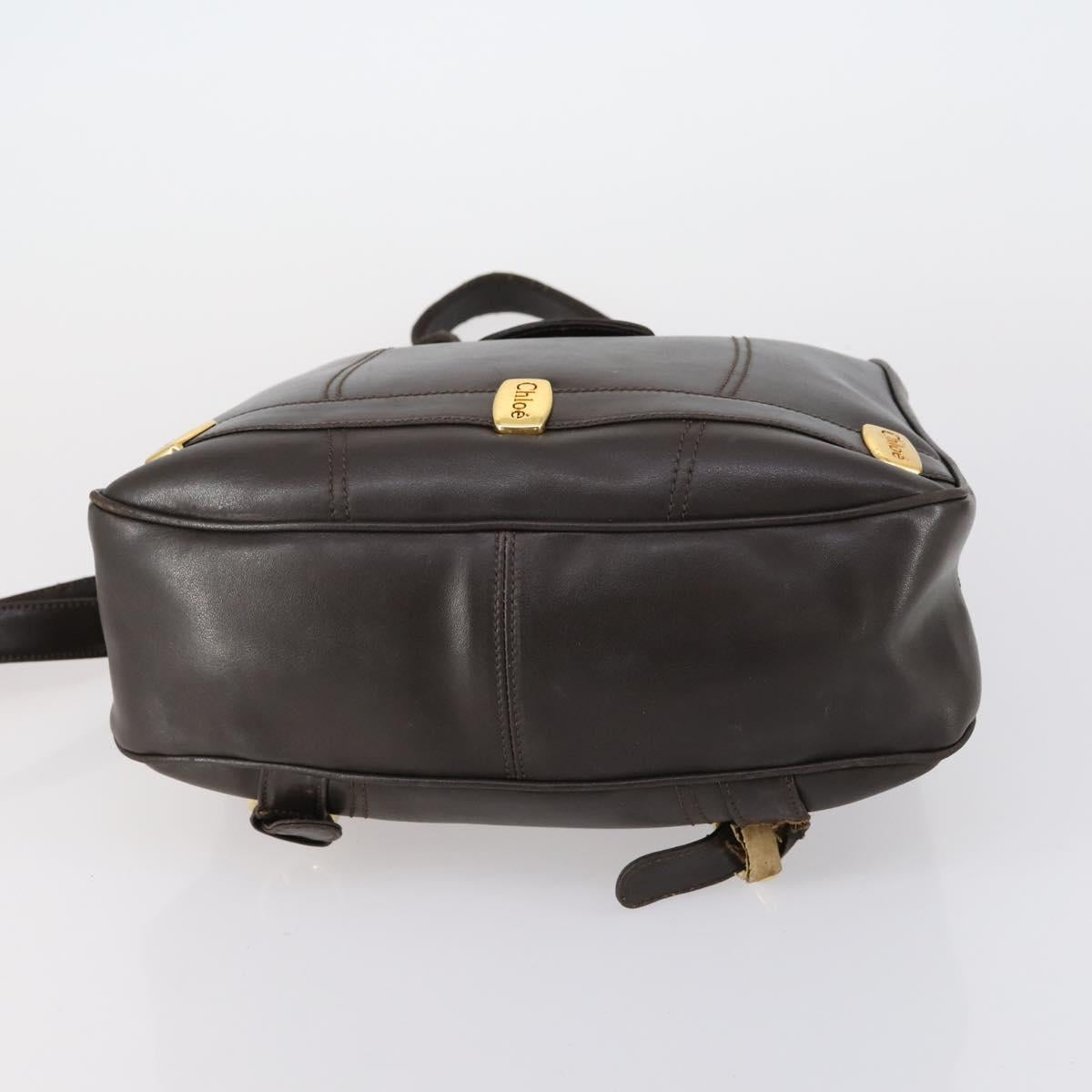 Chloe HUNTING WORLD Bag Leather 2 Set Navy Brown Auth gh1181