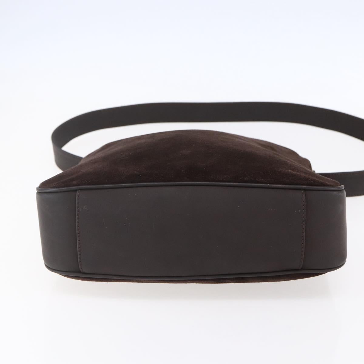 GUCCI Bamboo Shoulder Bag Leather 2way Brown Gold 001 1705 1638 Auth gh1190