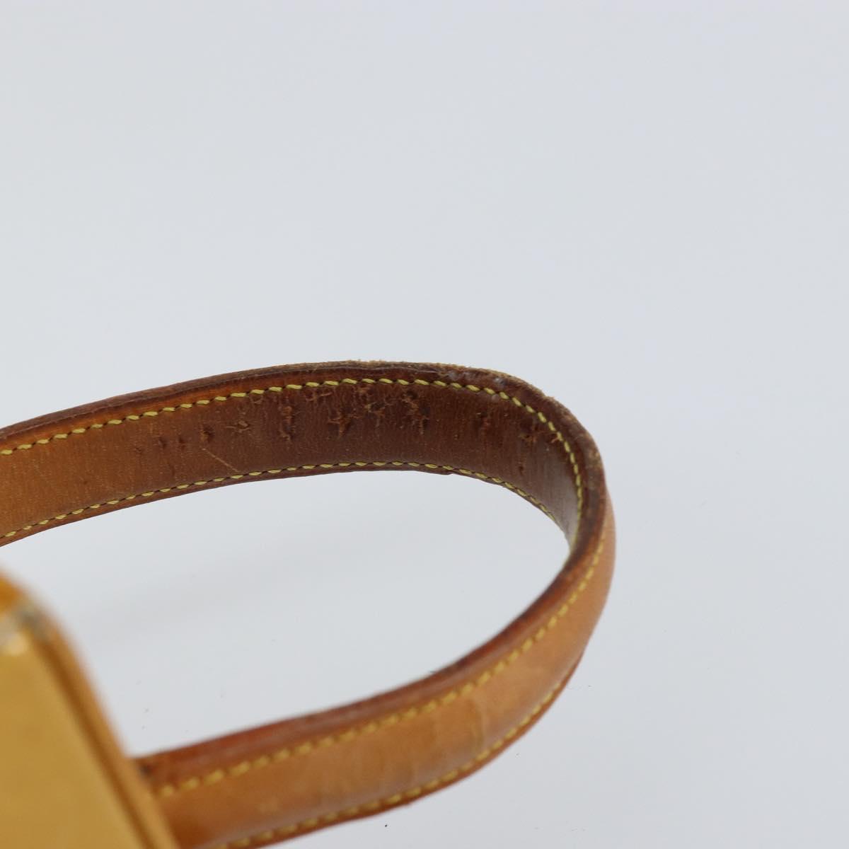 LOUIS VUITTON Monogram Vernis Bleecker Cosmetic Pouch Beige M91002 Auth gh1193