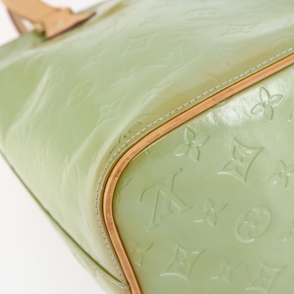 LOUIS VUITTON Monogram Vernis Houston Hand Bag Baby Blue M91005 LV Auth gh1194