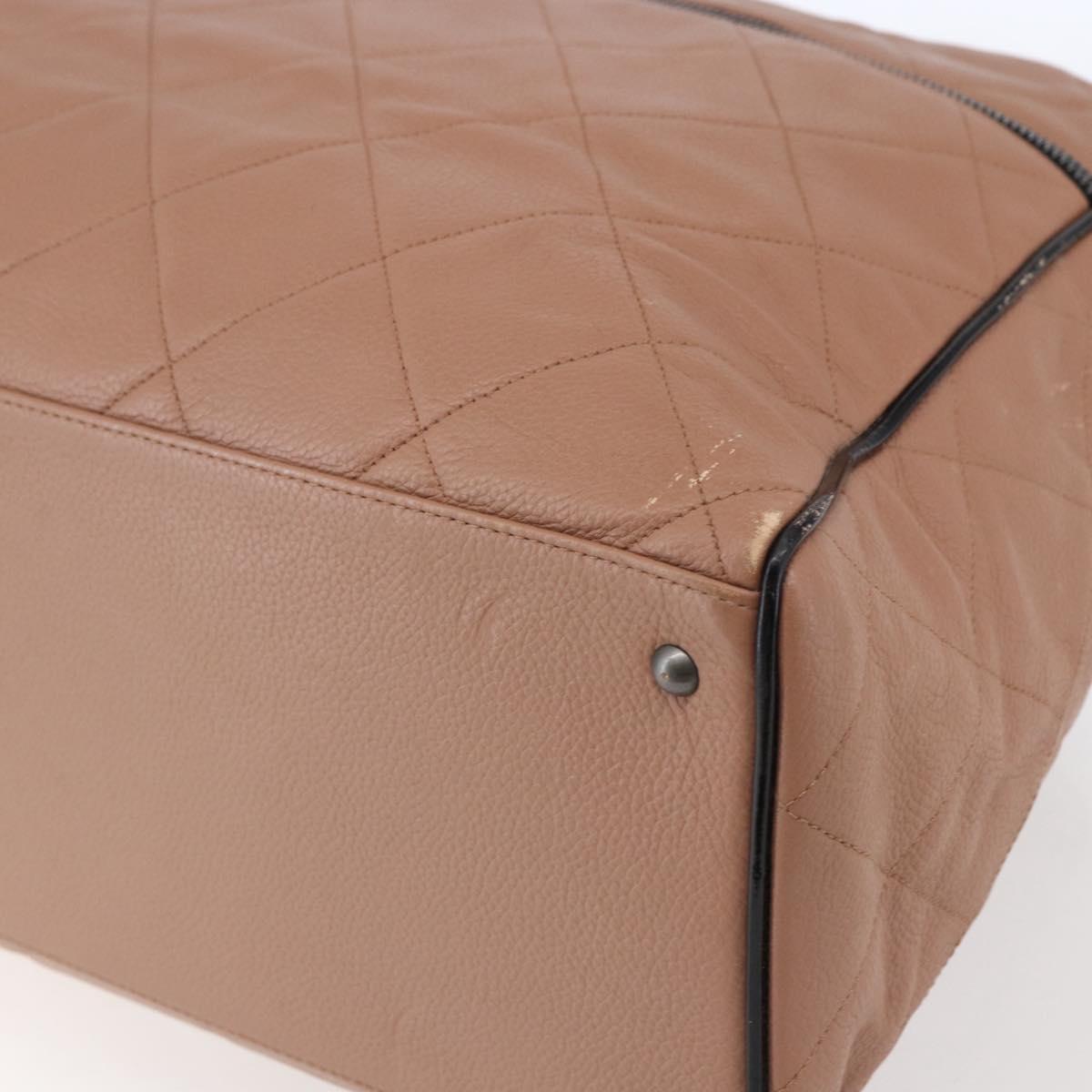 CHANEL Matelasse Boston Bag Caviar Skin Pink Silver CC Auth gh1196